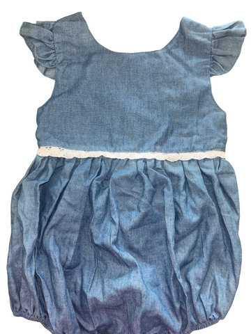 Denim bubble romper