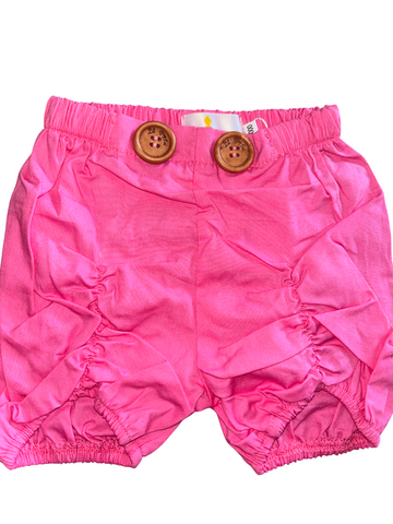 Pink Button Shorts