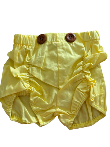 Sunshine Yellow Button Shorts