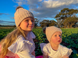 Beige Kids Beanie
