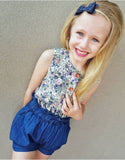 Dark Denim High Waisted Shorts