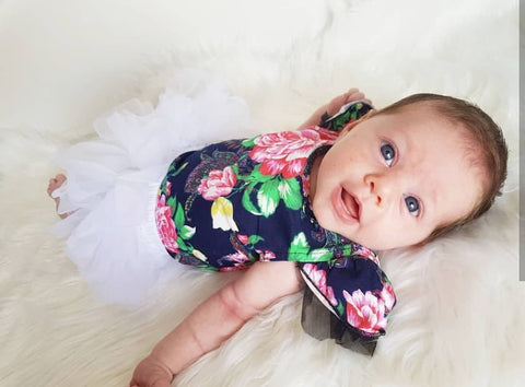 Penelope Short Sleeve Tulle Flutter