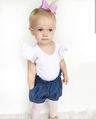 Dark Denim High Waisted Shorts