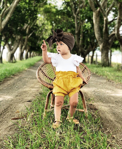 Mustard High Waisted Shorts